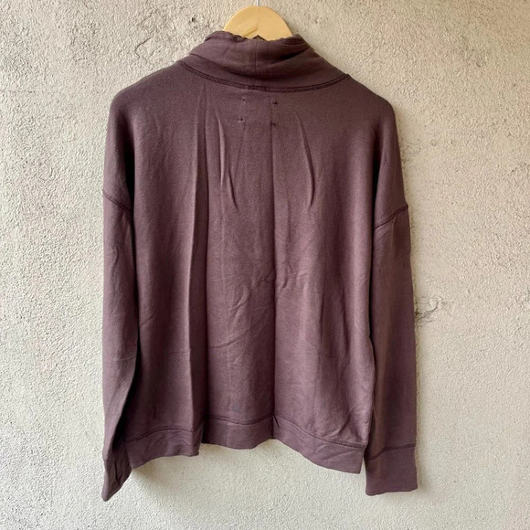 Aerie Offline Cowl Neck Brown Pullover Sweatshirt Size Medium - Picture 6 of 6